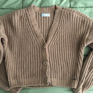 Brown Hollister Knit Cardigan